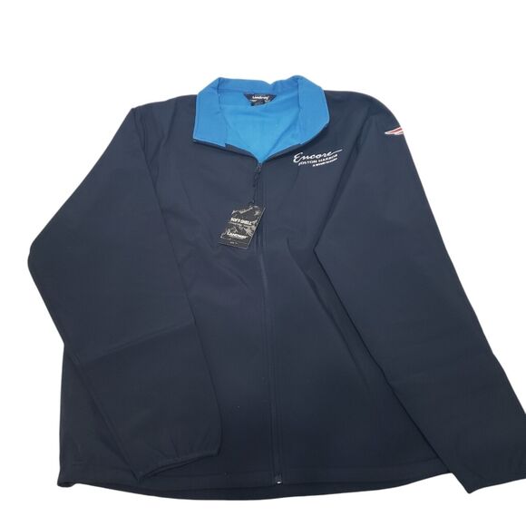 NE Patriots Jacket Mens 4XL Blue Encore Casino Landway Soft-Shell Alta 9000 NEW - Picture 1 of 14